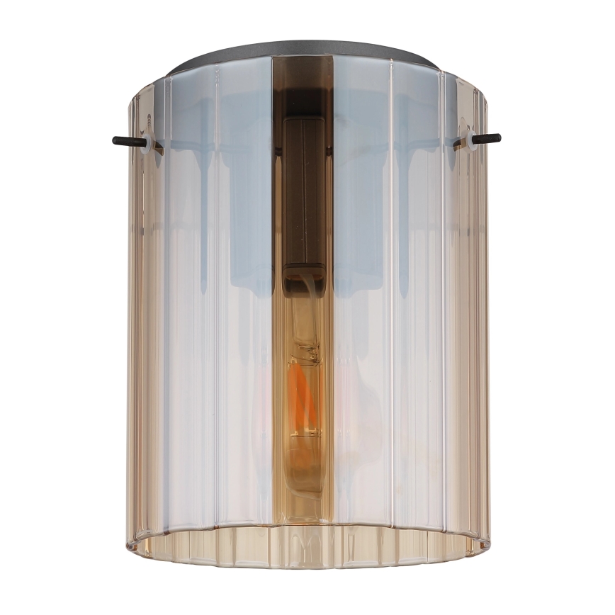 Globo - Taklampa 1xE27/40W/230V diameter 18 cm brun