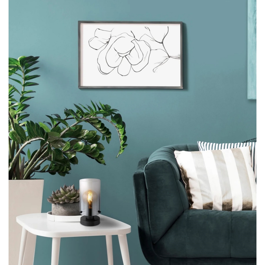 Globo - Bordslampa 1xE27/40W/230V diameter 12,5 cm svart