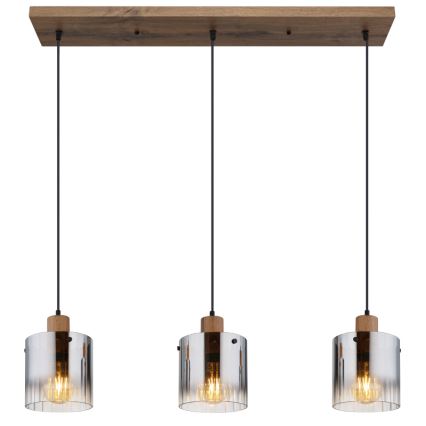 Globo - Pendellampa med kabel 3xE27/60W/230V