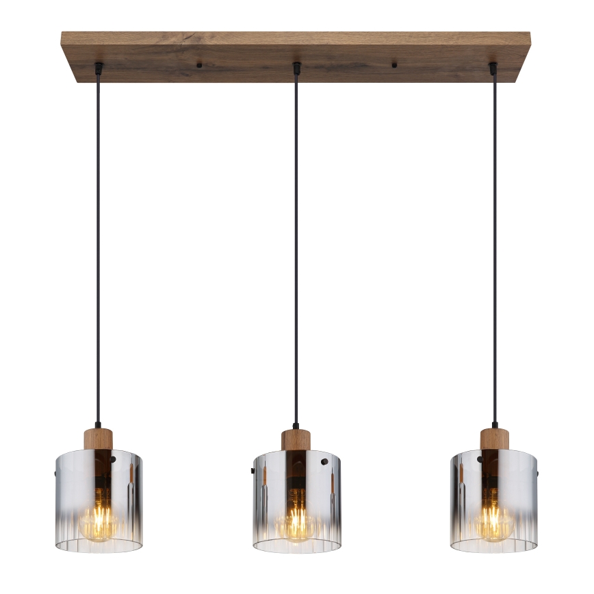 Globo - Pendellampa med kabel 3xE27/60W/230V