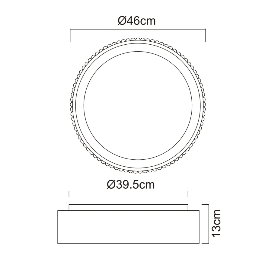 Globo - LED taklampa LED/45W/230V 2700/4000/6000K Ø 46 cm svart