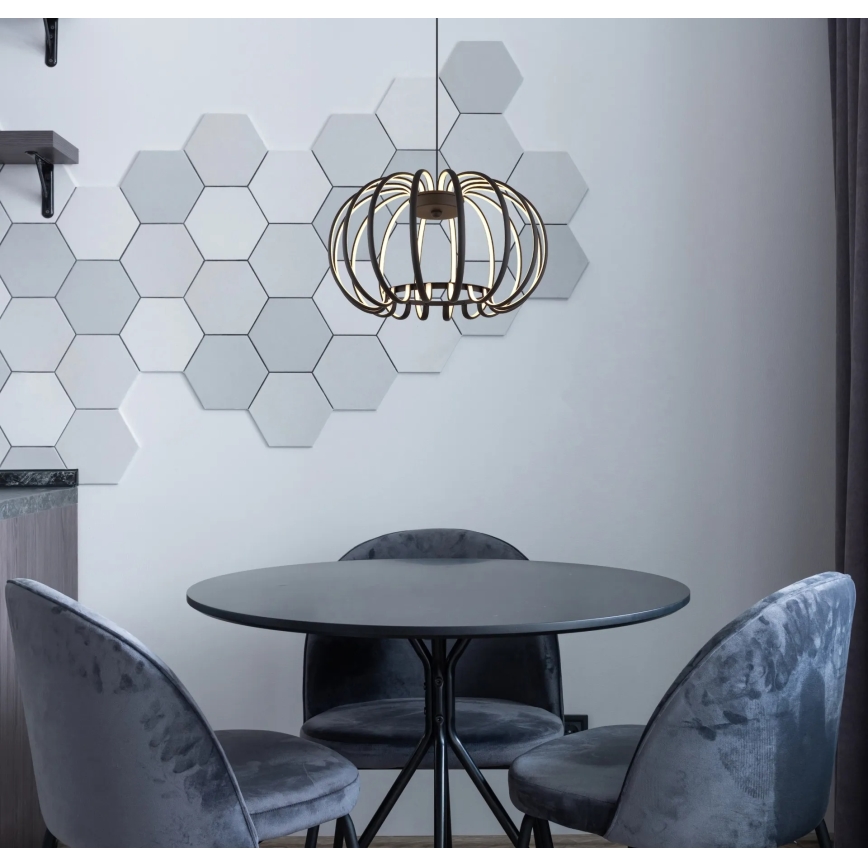 Globo - Dimbar LED-pendel på kabel LED/40W/230V 3000K svart