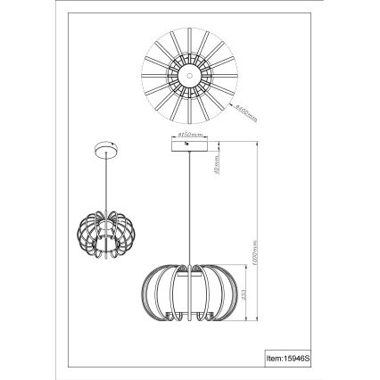 Globo – Dimmbar LED-pendellampa på vajer, LED/40W/230V 3000K