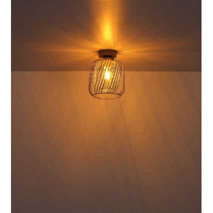 Globo - Taklampa 1xE27/40W/230V Ø 18 cm beige/vit