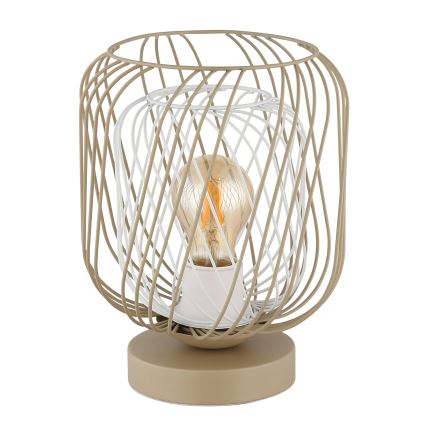 Globo - Bordslampa 1xE27/40W/230V beige/vit