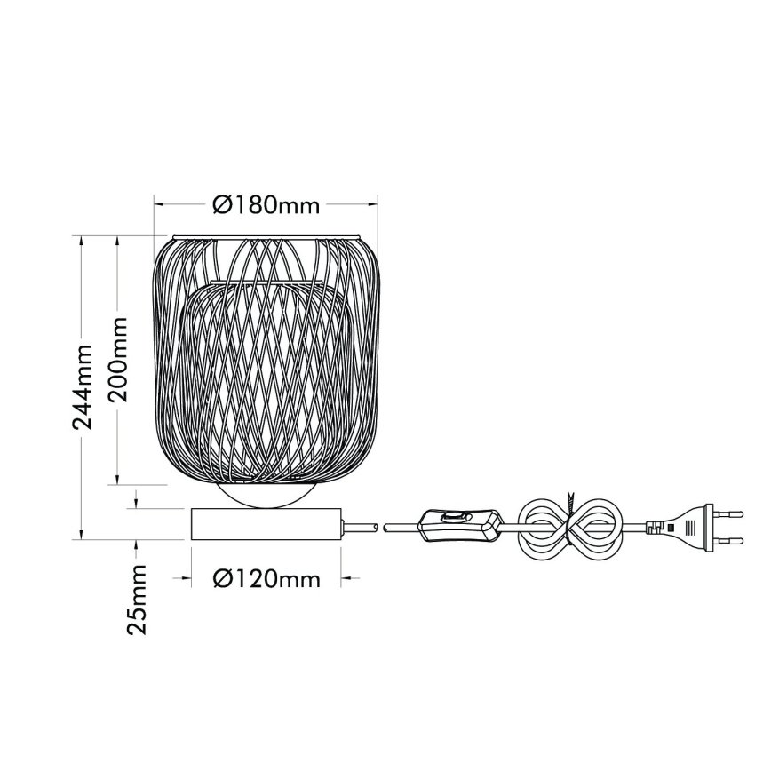 Globo - Bordslampa 1xE27/40W/230V beige/vit