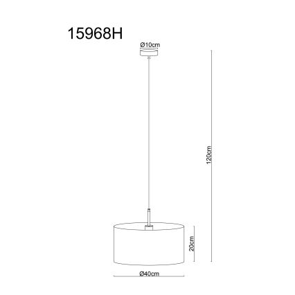 Globo - Pendellampa med sladd 1xE27/60W/230V