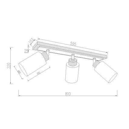 Globo - Spotlampa 3xE27/60W/230V ek/vit
