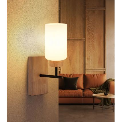 Globo - Vägglampa 1xE27/60W/230V ek/vit