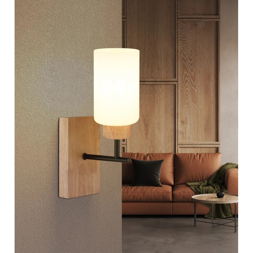 Globo - Vägglampa 1xE27/60W/230V ek/vit