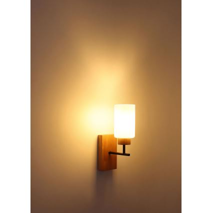Globo - Vägglampa 1xE27/60W/230V ek/vit