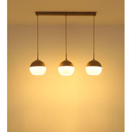 Globo - Taklampa med vajer 3xE27/60W/230V