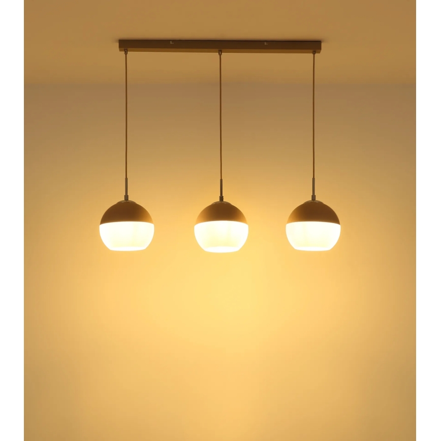 Globo - Taklampa med vajer 3xE27/60W/230V