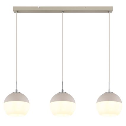 Globo - Taklampa med vajer 3xE27/60W/230V