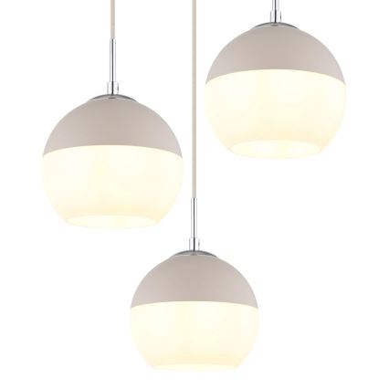 Globo - Takpendel på kabel 3xE27/60W/230V