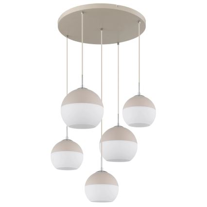 Globo - Takpendel med kabel 5xE27/60W/230V