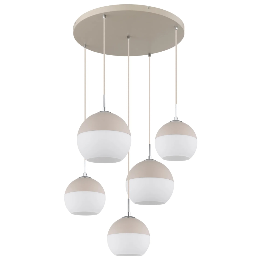 Globo - Takpendel med kabel 5xE27/60W/230V