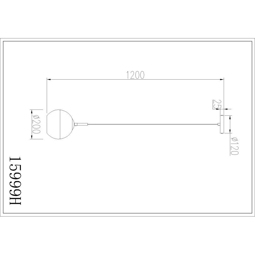 Globo - Taklampa med kabelupphängning 1xE27/60W/230V Ø 20 cm