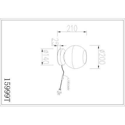 Globo - Bordslampa 1xE27/60W/230V