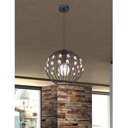 Globo - Takpendel på vajer 1xE27/60W/230V Ø 30 cm