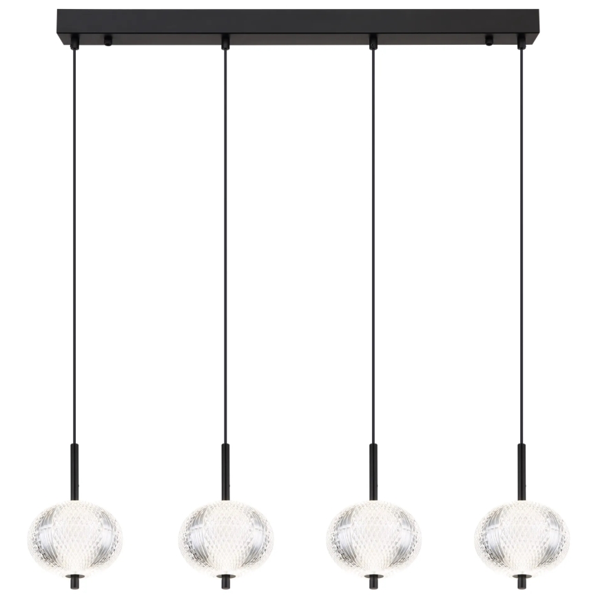 Globo - LED ljuskrona med textilsladd 4xLED/5,75W/230V 3000/4500/6500K