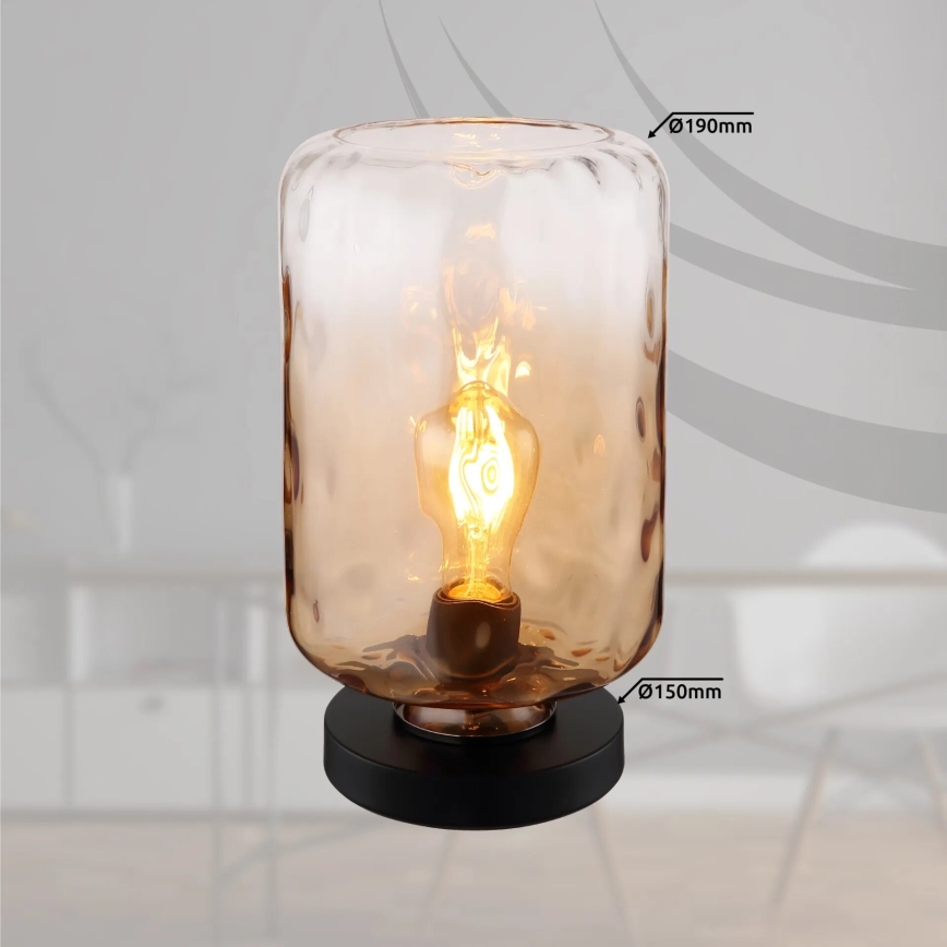 Globo - Bordslampa 1xE27/60W/230V brun