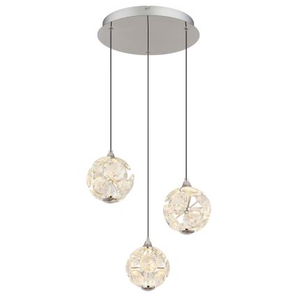 Globo - LED-pendel på vajer LED/24W/230V
