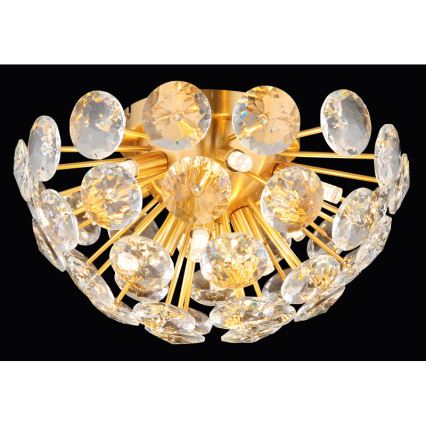 Globo - Taklampa 10xG9/7W/230V guld diameter 39 cm