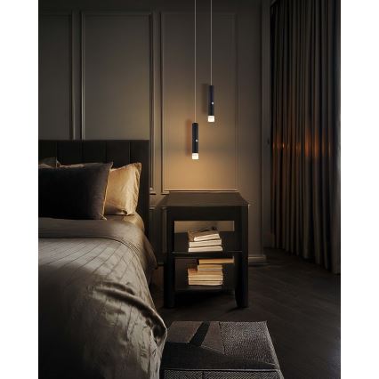 Globo - LED-uppladdningsarmatur 2-i-1, dimbar med beröringsstyrning, LED/2W/230/5V, svart
