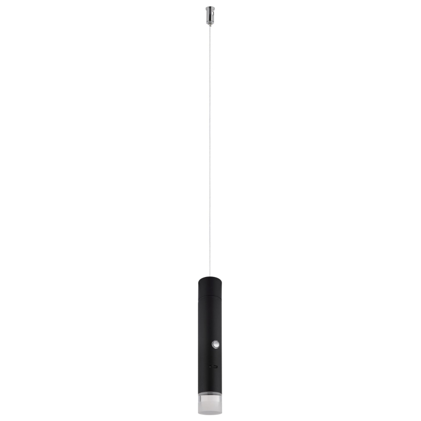 Globo - LED-uppladdningsarmatur 2-i-1, dimbar med beröringsstyrning, LED/2W/230/5V, svart