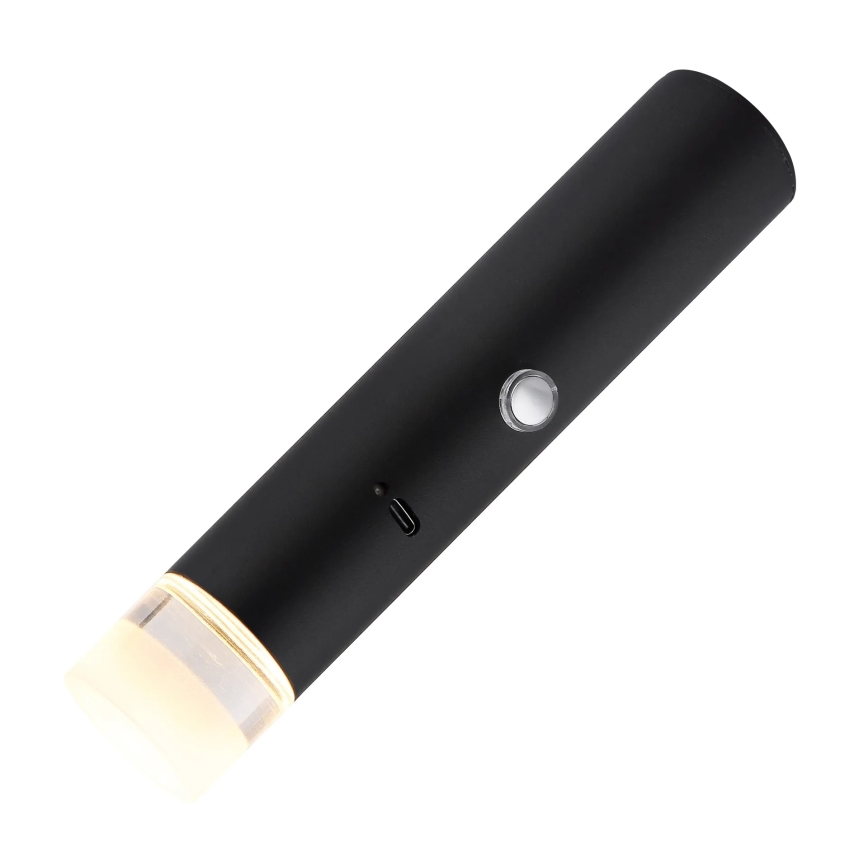 Globo - LED-uppladdningsarmatur 2-i-1, dimbar med beröringsstyrning, LED/2W/230/5V, svart