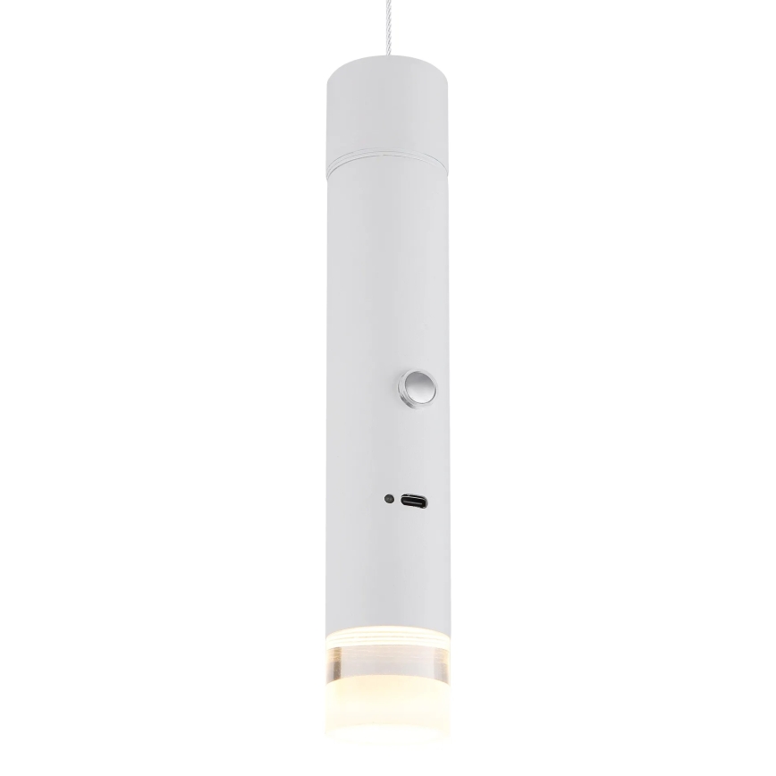 Globo - Dimbar 2-i-1 LED-lampa med touchfunktion, uppladdningsbar, 2W/230/5V, vit
