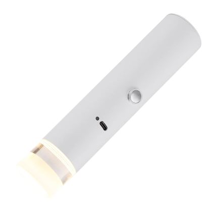 Globo - Dimbar 2-i-1 LED-lampa med touchfunktion, uppladdningsbar, 2W/230/5V, vit