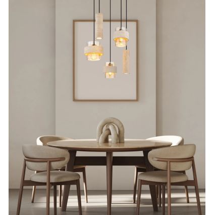 Globo - Taklampa med vajer 3xE27/40W/230V + 2xGU10/10W