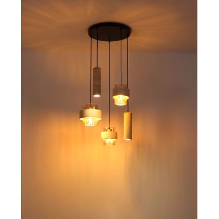 Globo - Taklampa med vajer 3xE27/40W/230V + 2xGU10/10W