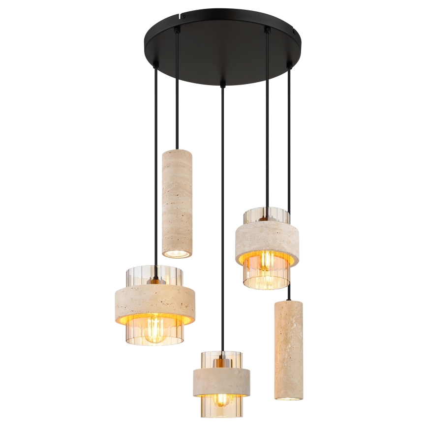 Globo - Taklampa med vajer 3xE27/40W/230V + 2xGU10/10W