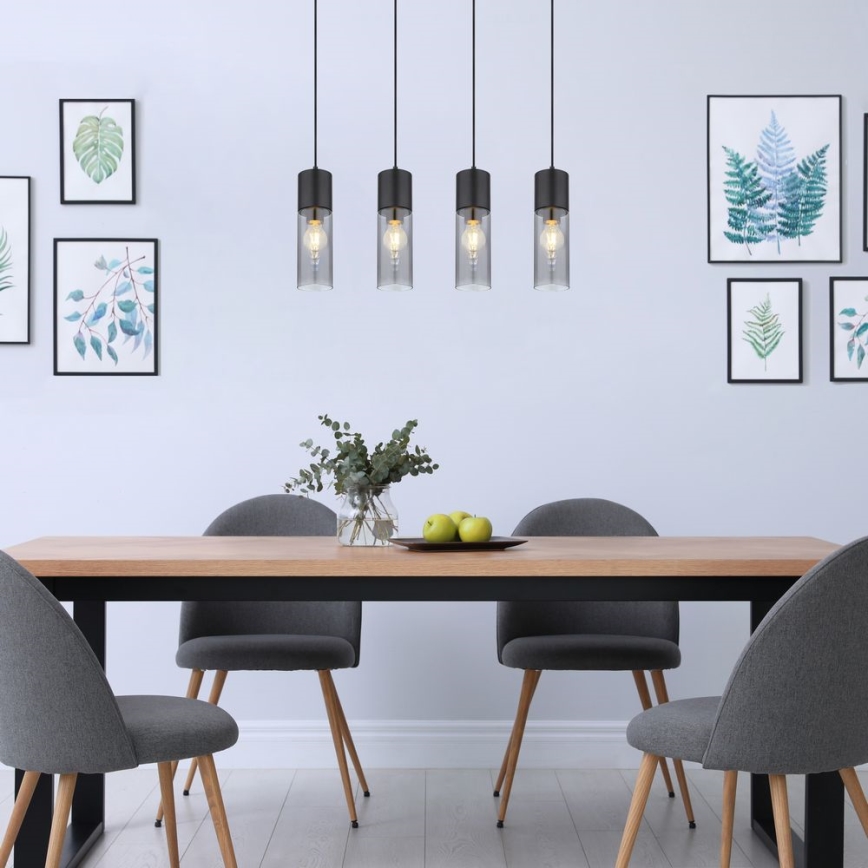 Globo - Taklampa med 4xE27/25W/230V svart