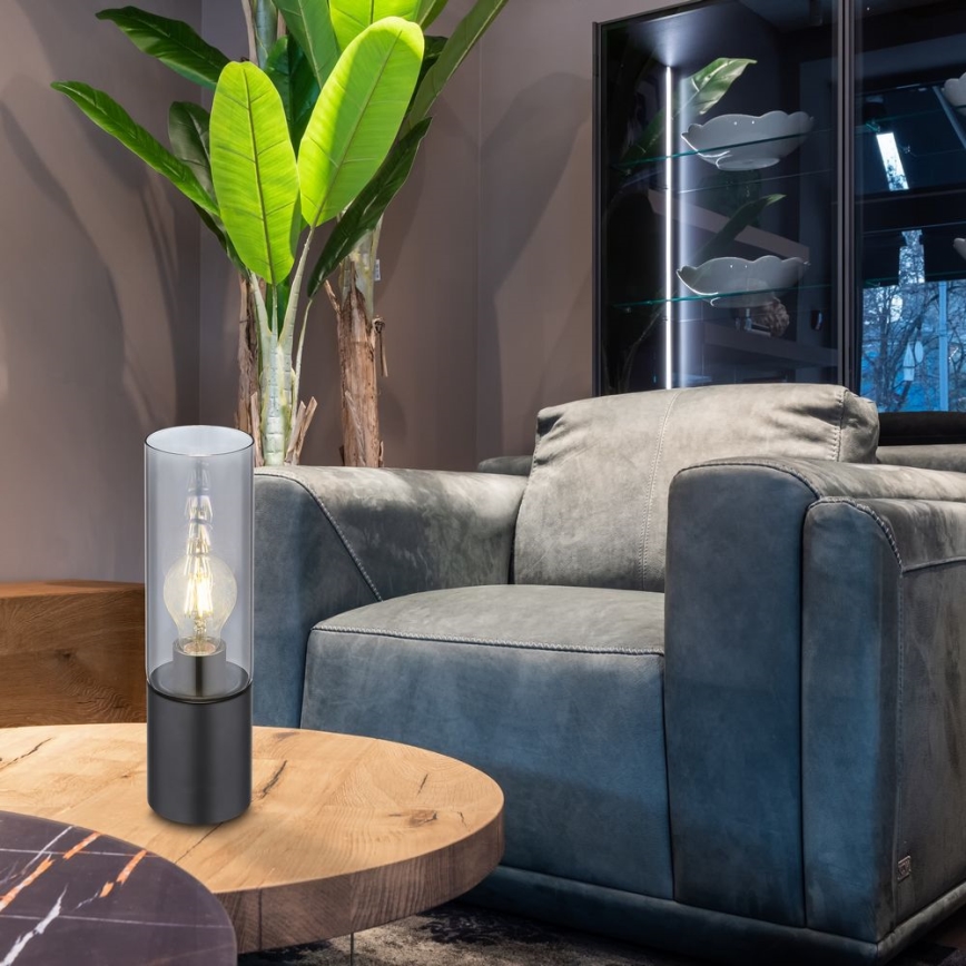 Globo - Touchbordslampa 1xE27/25W/230V Ø 9 cm svart