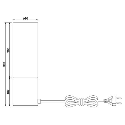 Globo - Touchbordslampa 1xE27/25W/230V Ø 9 cm svart
