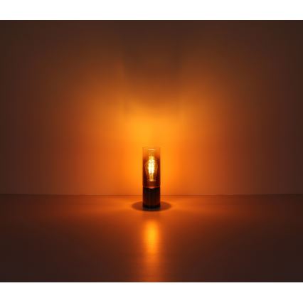 Globo - Bordslampa med touch 1xE27/25W/230V diameter 9 cm svart/koppar