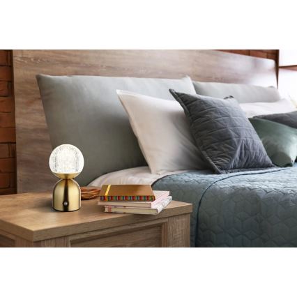 Globo - LED ljusreglerad bordslampa touch LED/2,5W/3,7V 2700/4000/6500K 1800 mAh USB mässing