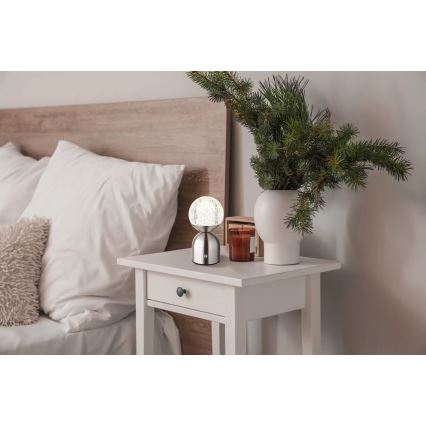 Globo - LED ljusreglerad bordslampa touch LED/2,5W/3,7V 2700/4000/6500K 1800 mAh USB matt krom