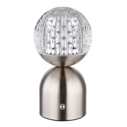 Globo - LED ljusreglerad bordslampa touch LED/2,5W/3,7V 2700/4000/6500K 1800 mAh USB matt krom