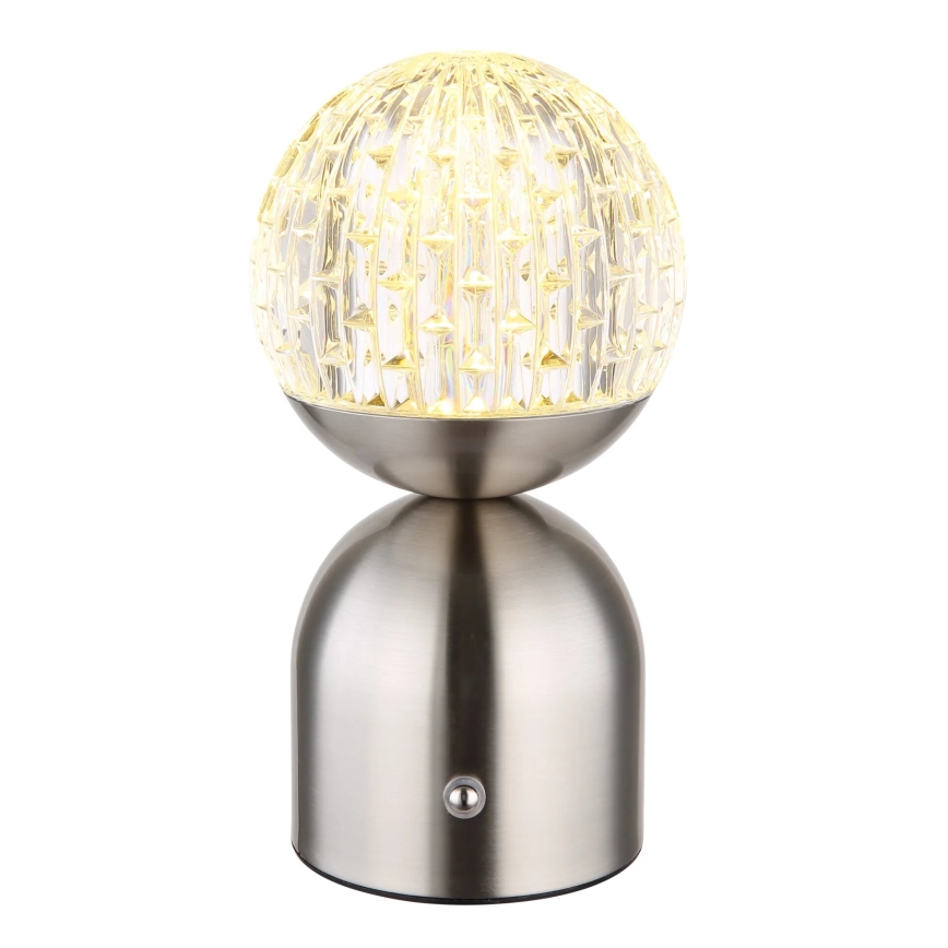 Globo - LED ljusreglerad bordslampa touch LED/2,5W/3,7V 2700/4000/6500K 1800 mAh USB matt krom