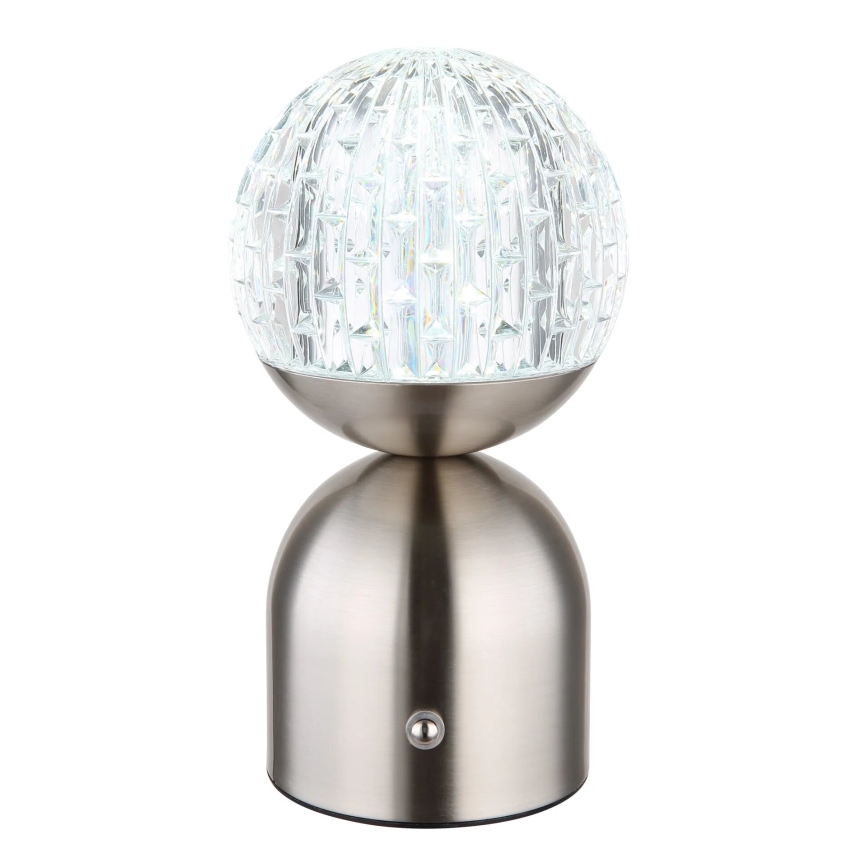 Globo - LED ljusreglerad bordslampa touch LED/2,5W/3,7V 2700/4000/6500K 1800 mAh USB matt krom