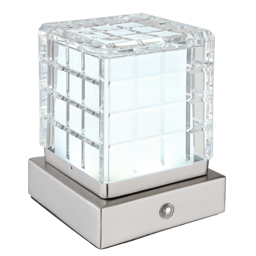 Globo - LED dimbar touchbordslampa LED/2,5W/3,7V 2700K/4000K/6500K 1800 mAh USB matt krom