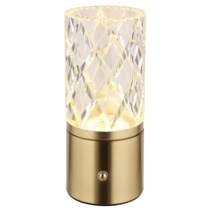 Globo - LED ljusreglerad bordslampa touch LED/2,5W/3,7V 2700K/4000K/6500K 1800 mAh USB guld