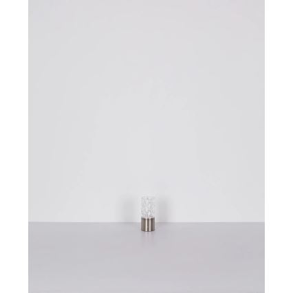 Globo - LED dimbar touchbordslampa LED/2,5W/3,7V 2700K/4000K/6500K 1800 mAh USB matt krom