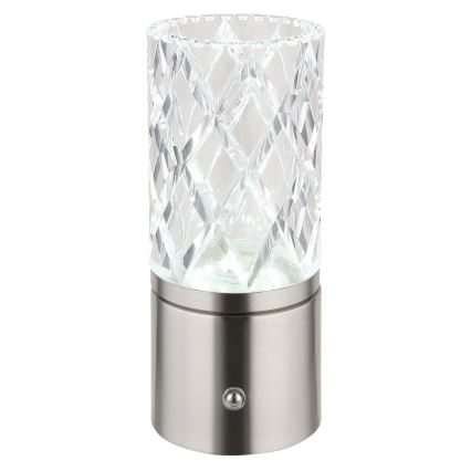 Globo - LED dimbar touchbordslampa LED/2,5W/3,7V 2700K/4000K/6500K 1800 mAh USB matt krom