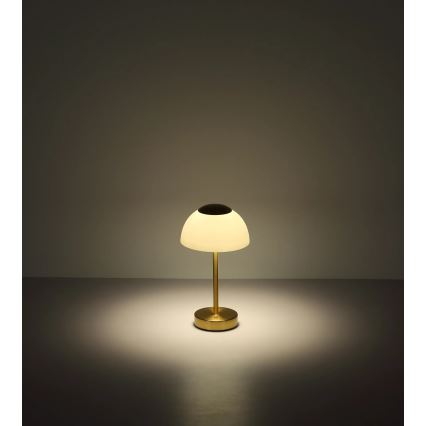Globo - Dimbar uppladdningsbar LED-bordslampa LED/2,5W/5V 1800 mAh 2700K/4000K/6500K mässing